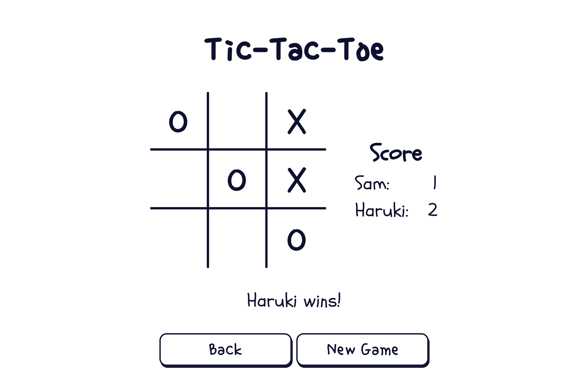 Screenshot of my app 'React Tic-Tac-Toe'